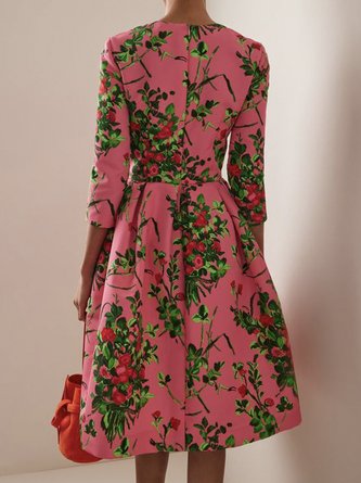 Daily Crew Neck Regular Fit Floral Urban Dress