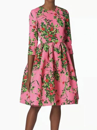 Daily Crew Neck Regular Fit Floral Urban Dress