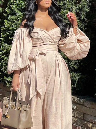 Regular Fit Cold Shoulder Casual Linen Shirt