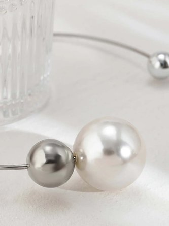 Personalized Asymmetrical Imitation Pearl Necklace