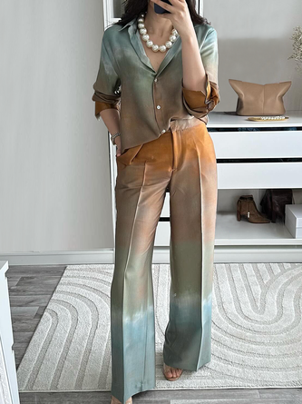 Urban Loose Gradient Pattern Buttondown Shirt