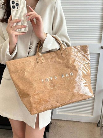 Casual Waterproof PVC Large Capacity Tote Bag