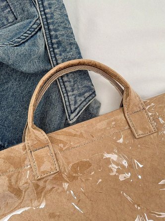 Casual Waterproof PVC Large Capacity Tote Bag