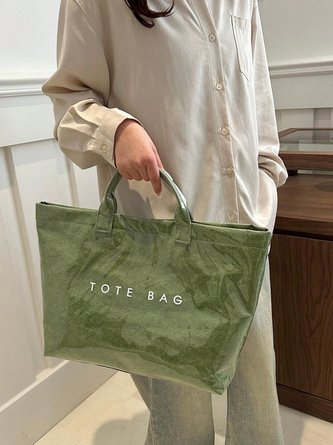 Casual Waterproof PVC Large Capacity Tote Bag