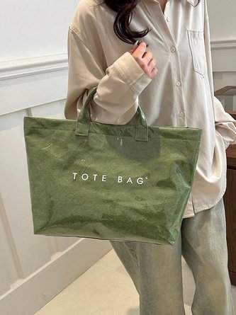 Casual Waterproof PVC Large Capacity Tote Bag