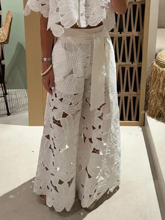 Waist Hollow Out Pants