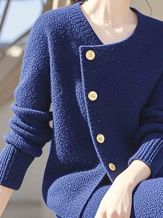 Elegant Buttoned Cardigan Sweater