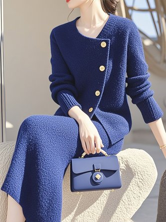 Elegant Buttoned Cardigan Sweater