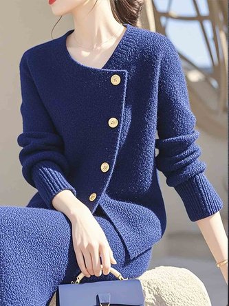 Elegant Buttoned Cardigan Sweater
