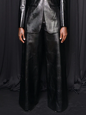 UrbanFaux Leather H-Line Long Pants