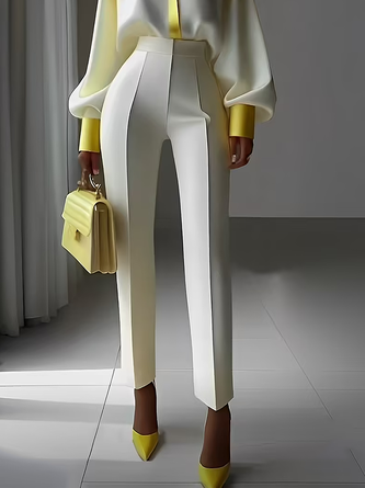 Urban Plain Straight Pants with Pockets