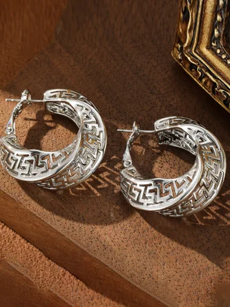 Urban Prom Plain Metal Earrings