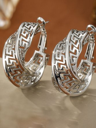 Urban Prom Plain Metal Earrings