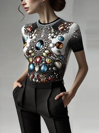 Urban 3D Printing Crew Neck T-shirt