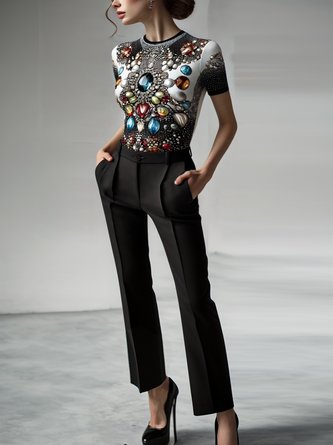 Urban 3D Printing Crew Neck T-shirt