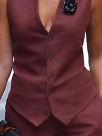 Urban Plain V Neck Vest