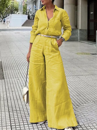 Urban Wide Leg Pocket Linen Pants