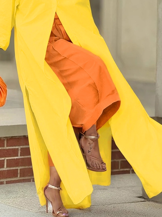 Casual Cotton Loose Split Long Shirt