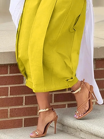 Casual Cotton Wide-Leg Cropped Pants