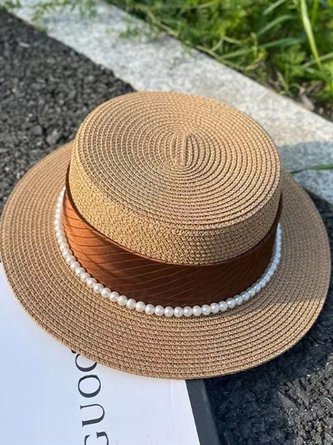 Regular Plain Visor Pearl Hat