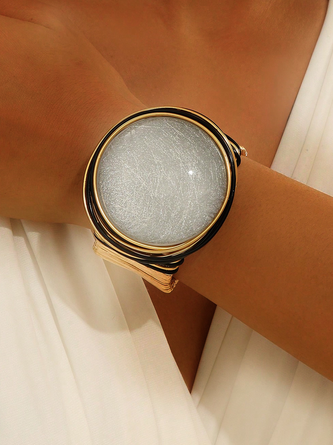 Crystal big gem handmade bracelet exaggerated cross retro egg-shaped bracelet