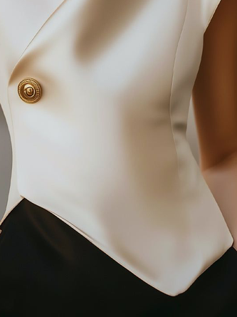 Urban Satin Cross Cross Neck Blouse