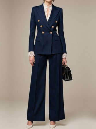 Urban Striped Fashion Wide Leg Pants