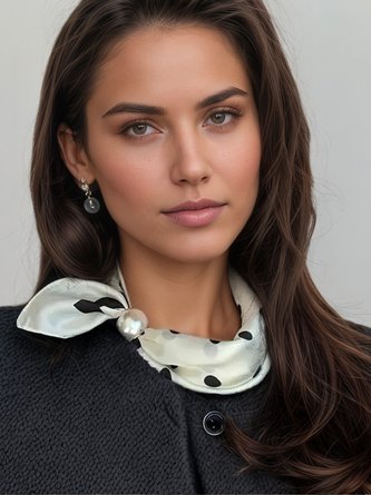 Urban Geometric Silk Scarf