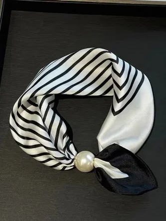 Urban Geometric Silk Scarf