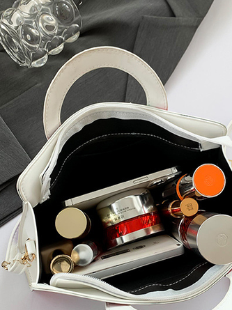 PU Color Block Classic Backpack