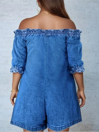 Loose Casual Denim Jumpsuit - Image 3