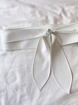 PU Plain Waist Band With Belt