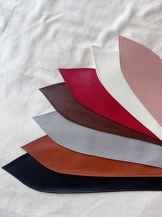 PU Plain Waist Band With Belt
