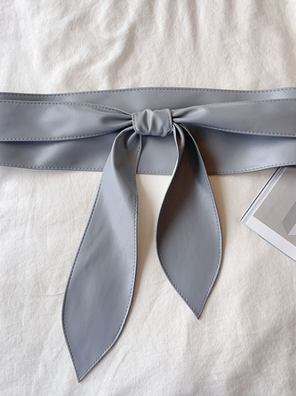 PU Plain Waist Band With Belt