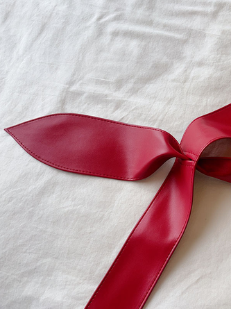 PU Plain Waist Band With Belt