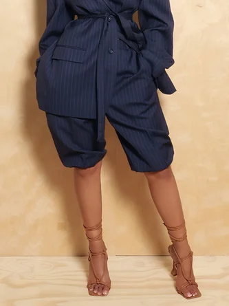 Urban Striped Baggy Pants Shorts