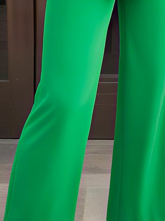 Elegant Plain Straight Pants