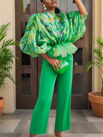 Elegant Plain Straight Pants