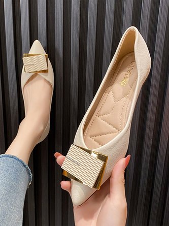 Urban Pu Plain Shallow Shoes