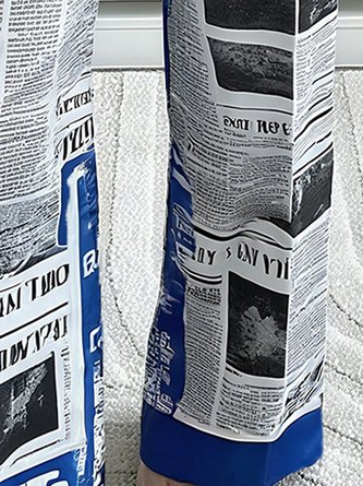 Urban Letter Pattern Printing Wide Leg Pants