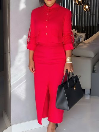 Urban Slit Plain Maxi Skirt