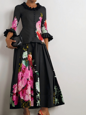 Urban Floral Maxi Skirt