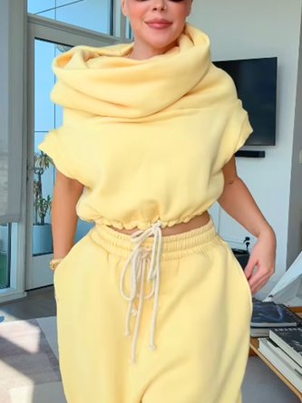 Casual Plain Hoodie Raglan Sleeve Hoodie