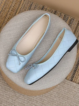 All Season Casual Leather Plain Ballet Shoes