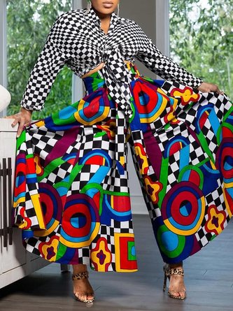 Urban Plaid Printing Shirt Collar Raglan Sleeves Shirt