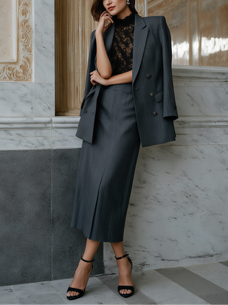 Deep Printing Pencil Skirt H Line Maxi Together Skirt