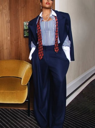 Urban Plain Lapel Collar Kimono No Shirt