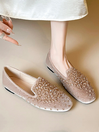 Plain Velvet All Season Loafers