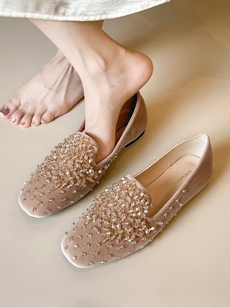 Plain Velvet All Season Loafers