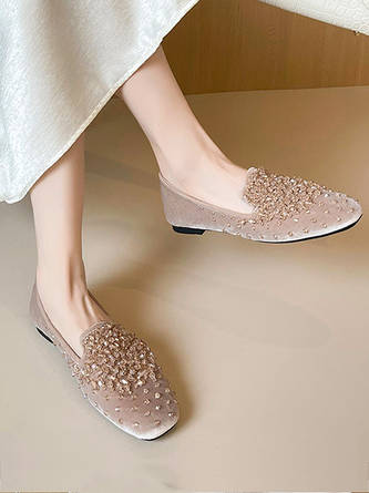 Plain Velvet All Season Loafers